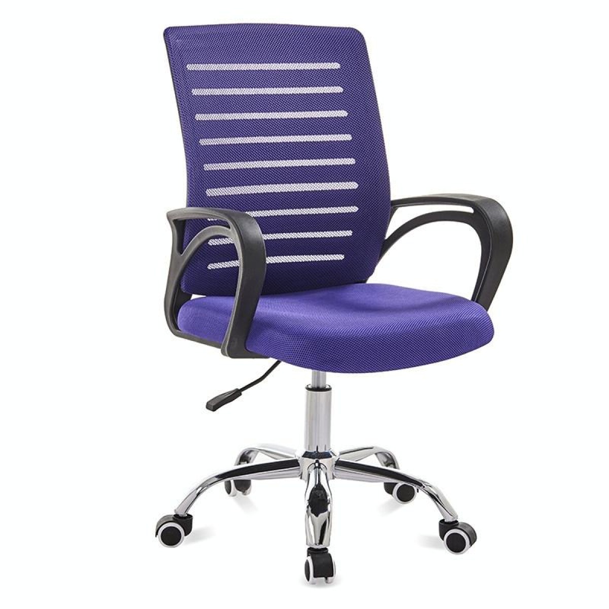 9050 Computer Chair Office Chair Home Back Chair Comfortable Black Frame Simple Desk Chair (Purple)