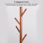 Creative Tree-shaped Solid Wood Floor Hatstand Clothes Hanging Rack,Size: 176x48x48cm (Wood)