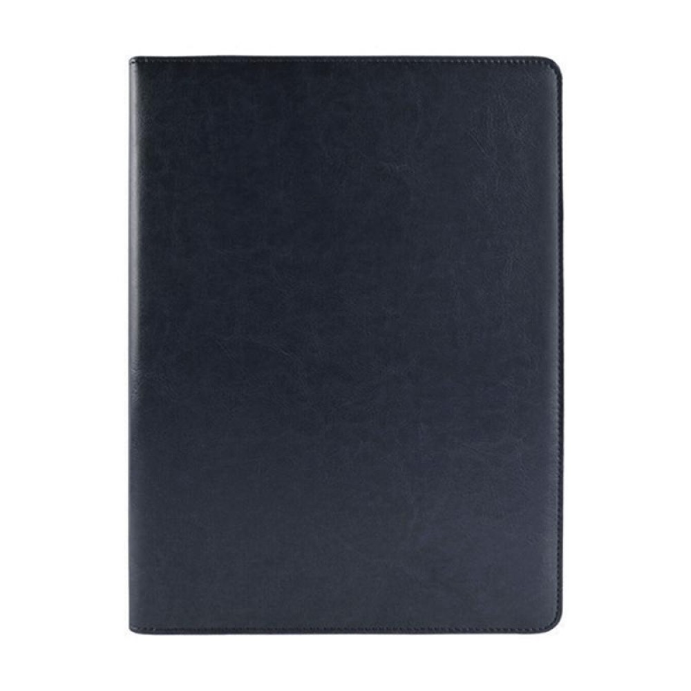 Office Supplies Business Style Leather Document Folder with 30-pages A4 Note Pad & Calculator (Black)