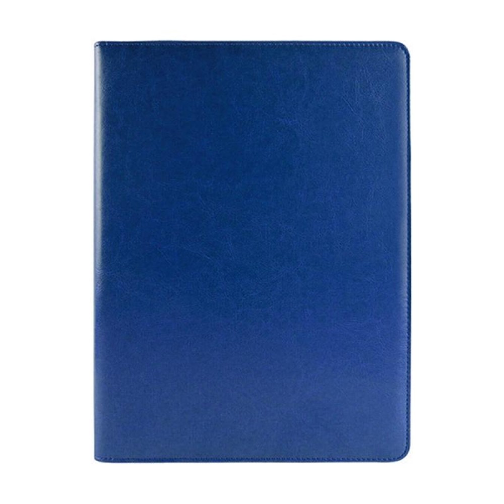 Office Supplies Business Style Leather Document Folder with 30-pages A4 Note Pad & Calculator (Blue)