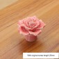 41mm Rose Shape Modern Literary Color Glazed Ceramic Cabinet Drawer Handle(Pink)