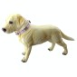 PU Leather with Bone Designs Pet Dog Collar Pet Products, Size: L, 2.5 * 51cm(Pink)