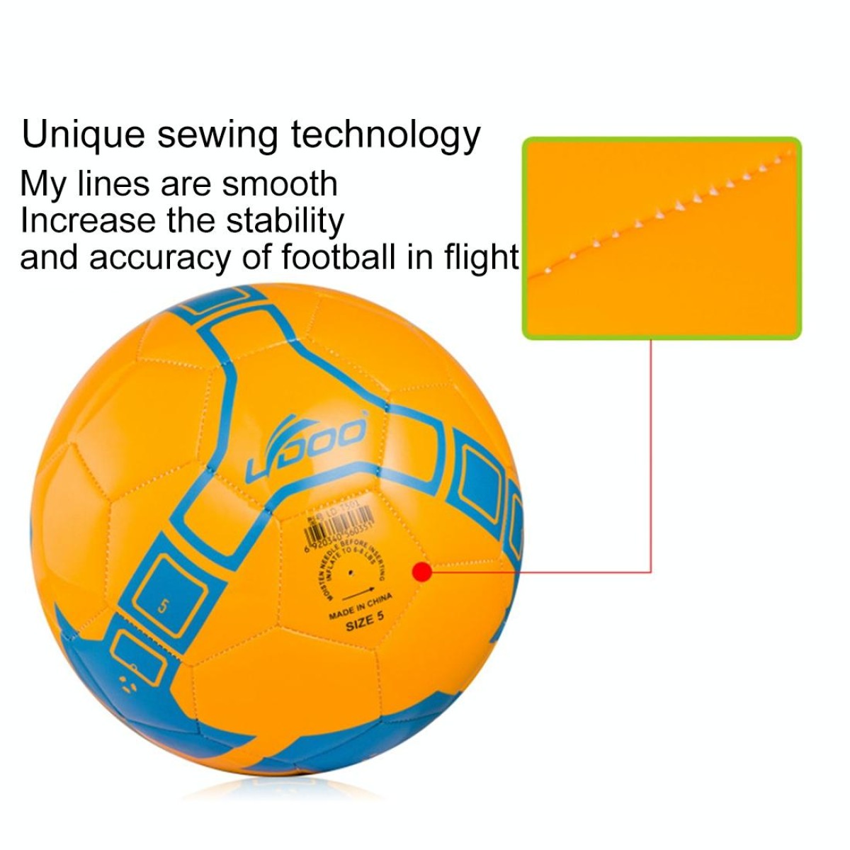 19cm PU Leather Sewing Wearable Match Football (Green)
