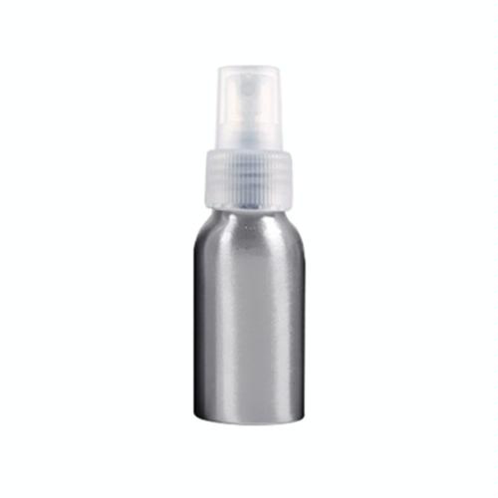 Refillable Glass Fine Mist Atomizers Aluminum Bottle, 50ml(Transparent)