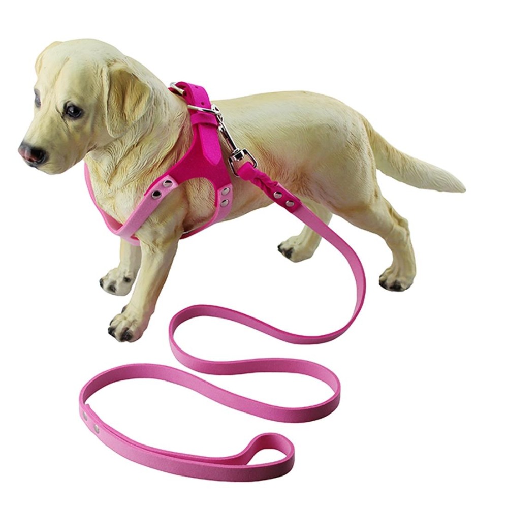 Microfiber Glasses Style Breathable Dog Chest  Strap, Size: L (Magenta)