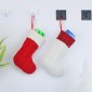 2 PCS CX20220 Christmas Wool Knitting Sock Gift Bag Christmas Tree Pendant Decoration(White)