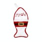 CX20223 Multi-function Fish Shape Christmas Sock Gift Bag Knife Fork Sleeve Christmas Tree Pendant Decoration(White)