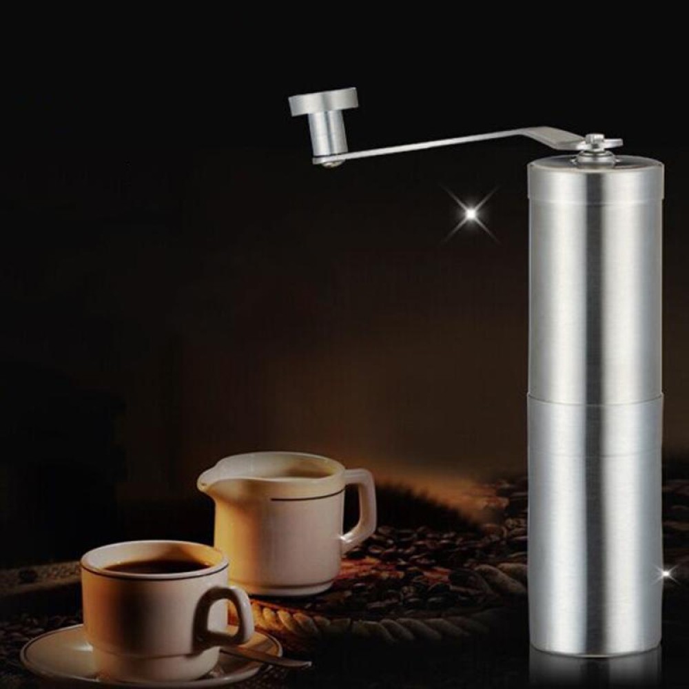Portable Conical Burr Mill Manual Stainless Steel Bean Pepper Hand Crank Coffee Grinder, Gift Box Package