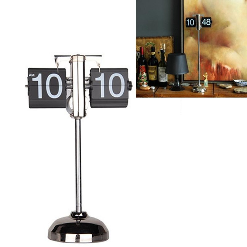 Creative Home Office Bedroom Retractable Flip Trolley Small Balance Clock