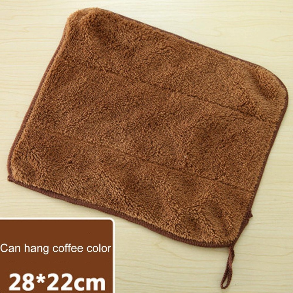 Bamboo Fiber Washing Dish Towel Kitchen Cleaning Cloth Double-Sided Scouring Cloth Water Absorption Non-Stick Oil,Can Hang,Random Color Delivery
