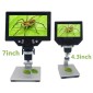 G1200 7 inch LCD Screen 1200X Portable Electronic Digital Desktop Stand Microscope, AU Plug