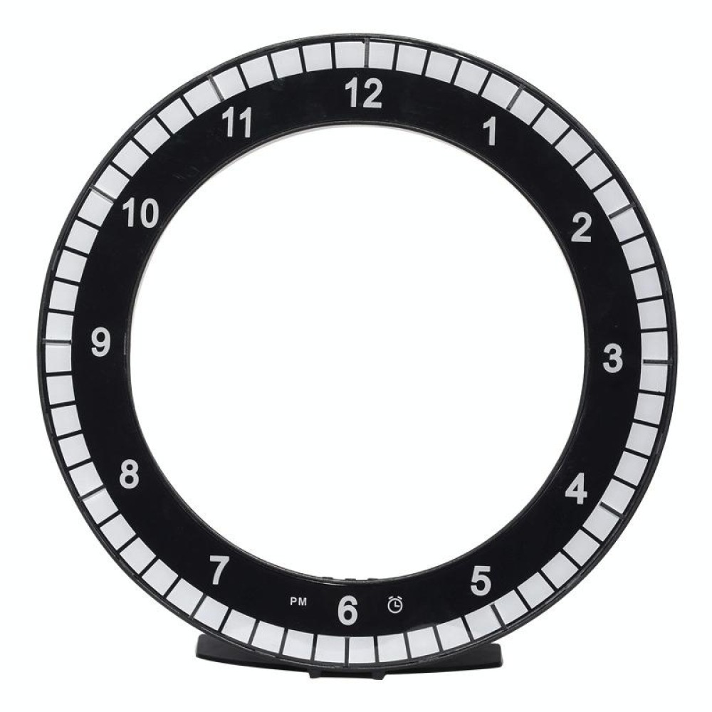 Creative Silent Circular LED Clock (Black)