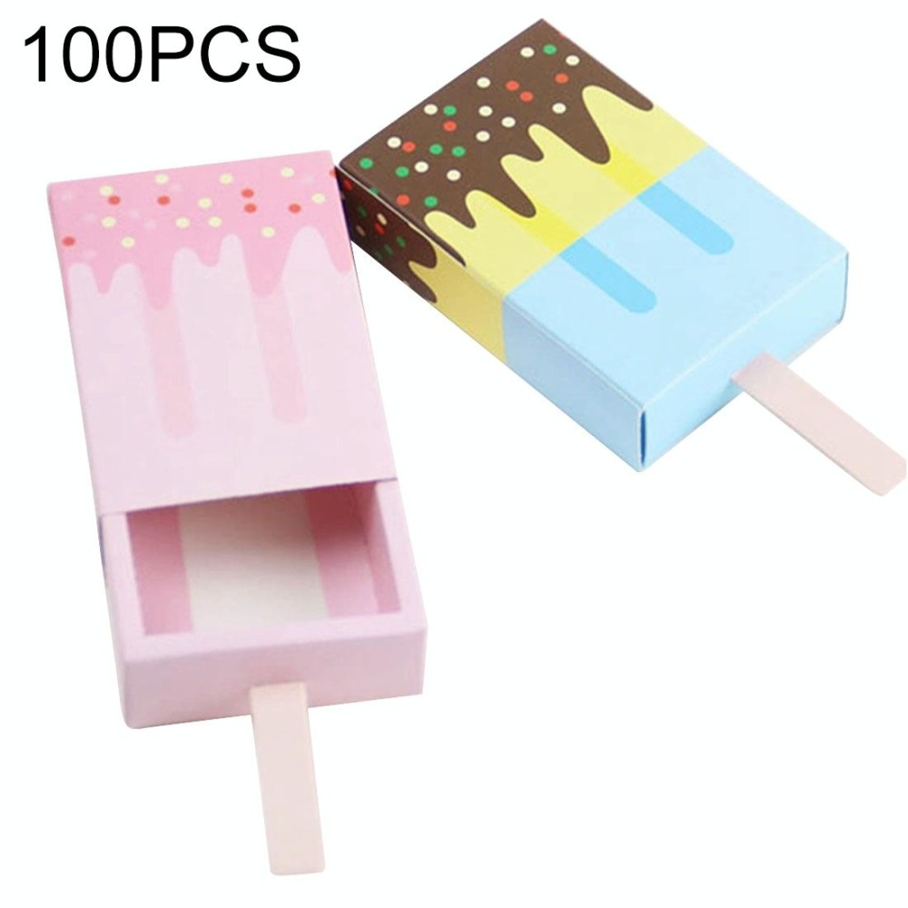 100 PCS European Creativity Ice Cream Candy Packing Box, Size: 10.5*6.8*2.8cm