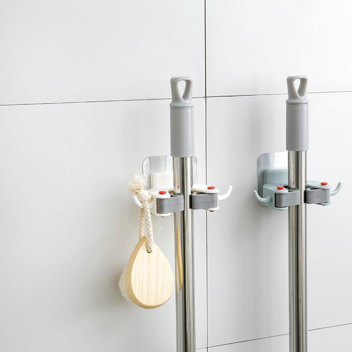 Mop Broom Holder Wall Mounted Kitchen Hanging