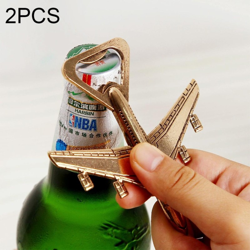 2 PCS Alloy Plane Design Beer Bottle Opener Best Wedding Gift and Party Favors