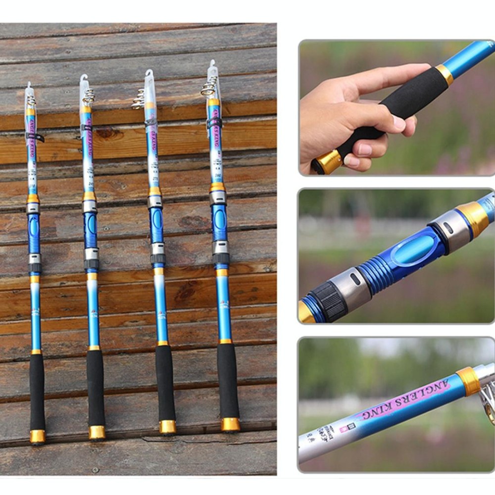 2.7m Carbon Pole Travel Portable Fishing Pole,Random Color Delivery