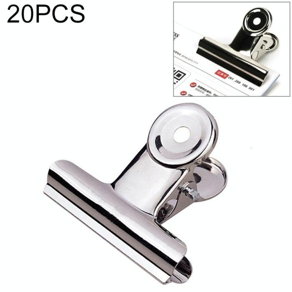 20pcs 31mm Silver Metal Stainless Steel Round Clip Notes Letter Paper Clip Office Bind Clip