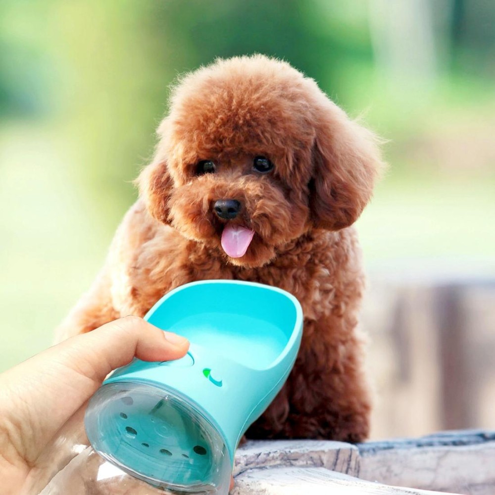 Outdoor Travel Portable Pet Drinking Water Cup Water Feeder, Capacity: 350ml (Blue)