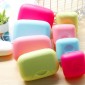 Home Travel Soap Box Lock Sealed Waterproof Leakproof Soap Holder Case with Cover Soap Dishes Container,Random Color Delivery,Large,Size:12x8x4cm