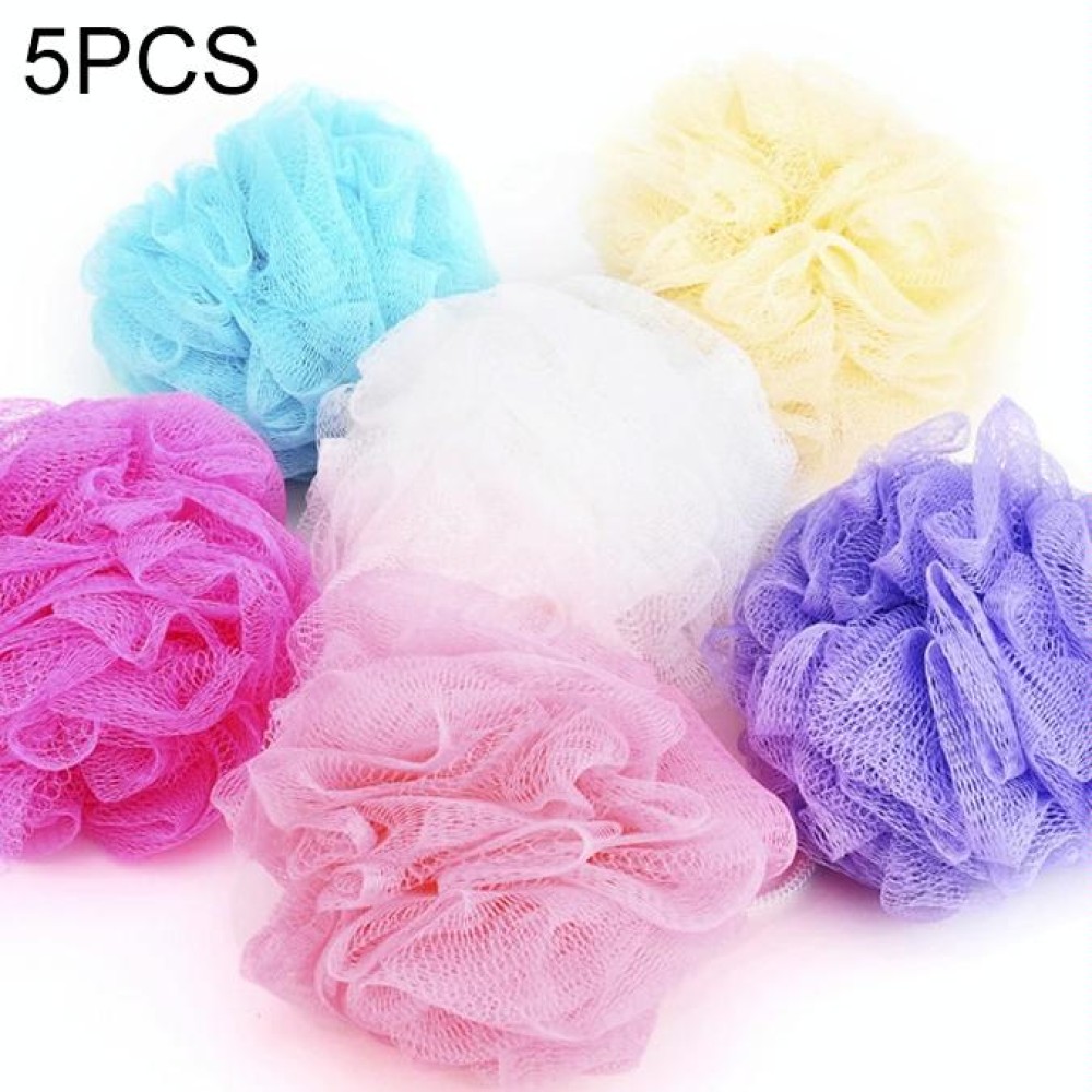 5 PCS Flower Bath Ball Bath Tubs Cool Ball Bath Towel Scrubber Body Cleaning Mesh Shower Wash Sponge,Random Color Delivery