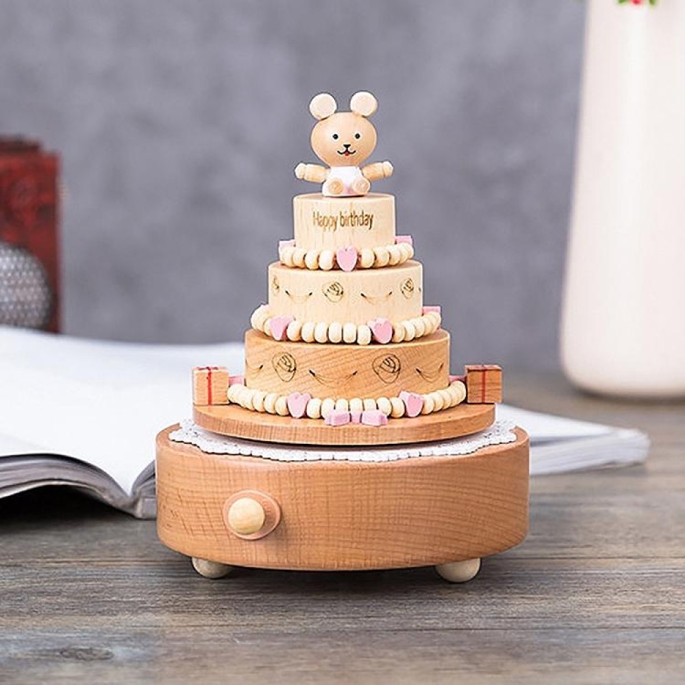 Birthday Cake Shape Home Decor Originality  Wooden Musical  Boxes