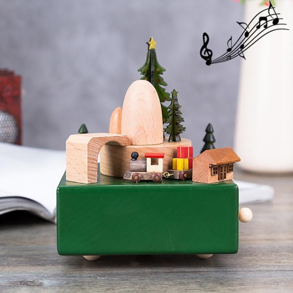Christmas Tree Shape Home Decor Originality  Wooden Musical  Boxes
