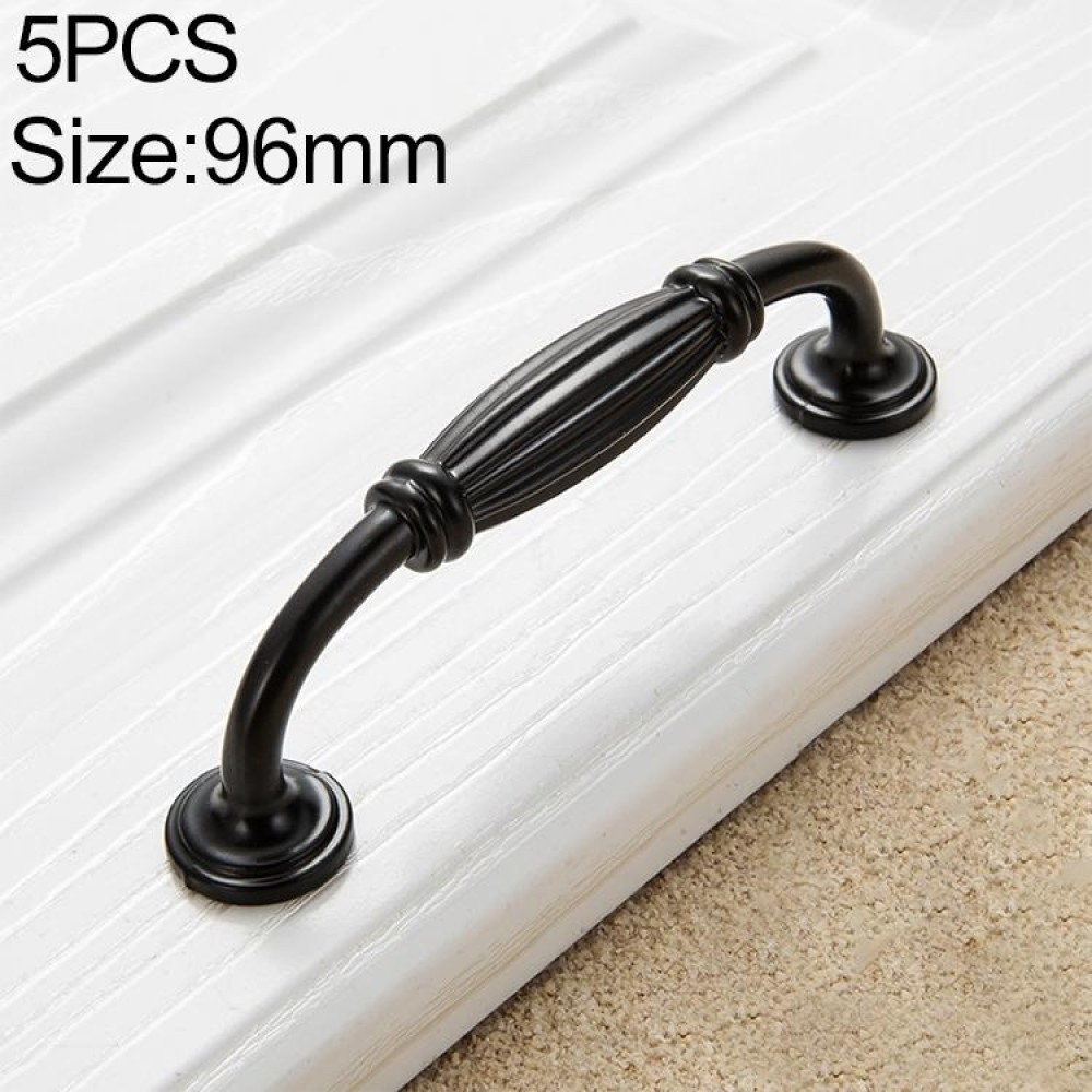 5 PCS 6064_96 Thickened Drawer Cabinet Handle (Black)