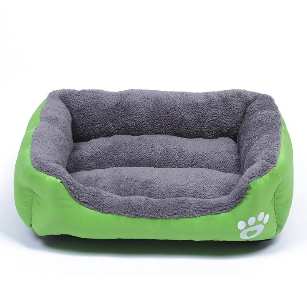 Candy Color Four Seasons Genuine Warm Pet Dog Kennel Mat Teddy Dog Mat, Size: 3XL, 110×82×20cm (Green)