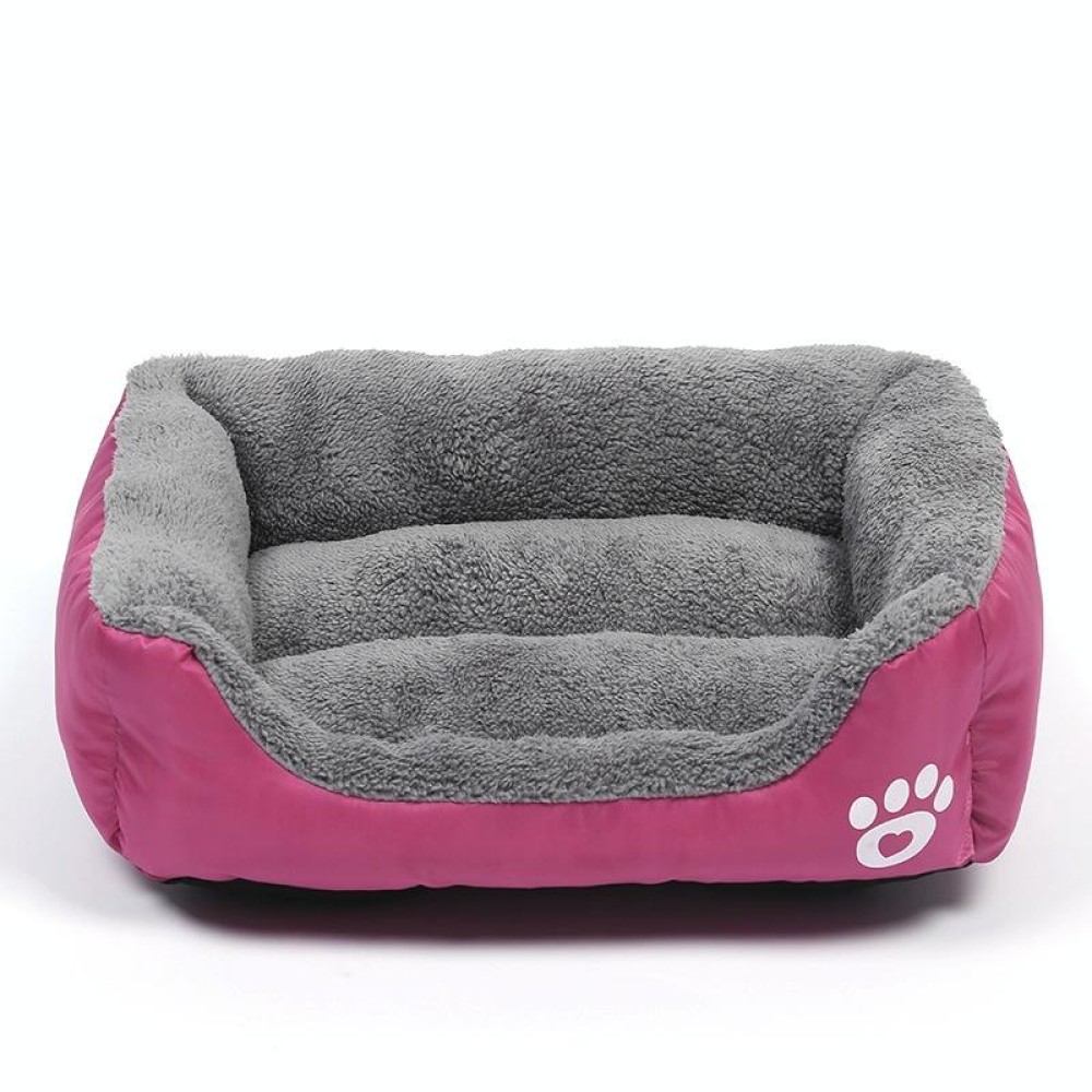 Candy Color Four Seasons Genuine Warm Pet Dog Kennel Mat Teddy Dog Mat, Size: 3XL, 110×82×20cm (Magenta)