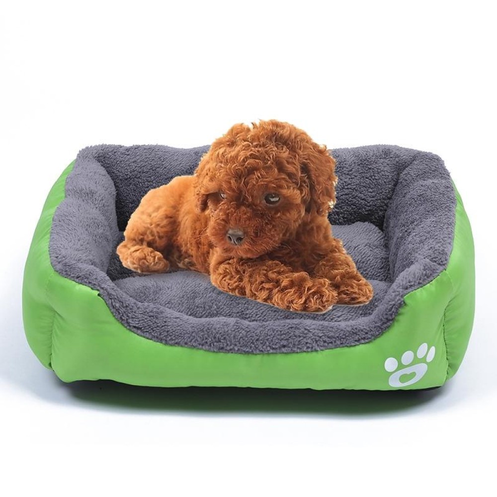 Candy Color Four Seasons Genuine Warm Pet Dog Kennel Mat Teddy Dog Mat, Size: XXL, 95×72×18cm (Green)
