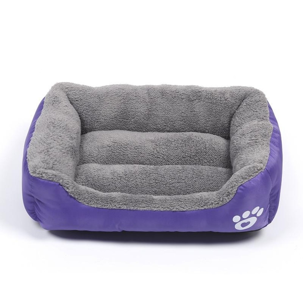 Candy Color Four Seasons Genuine Warm Pet Dog Kennel Mat Teddy Dog Mat, Size: XXL, 95×72×18cm (Purple)