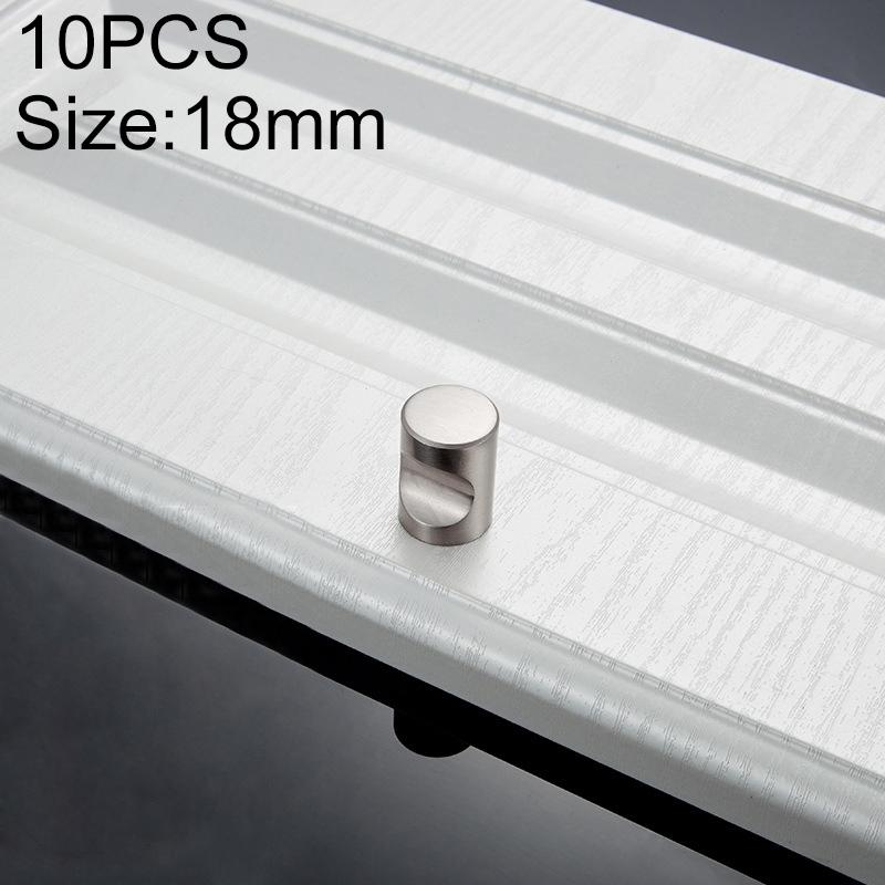 10 PCS 2102 Space Aluminum Light Single Hole Arc Cabinet Handle (Wire Drawing)