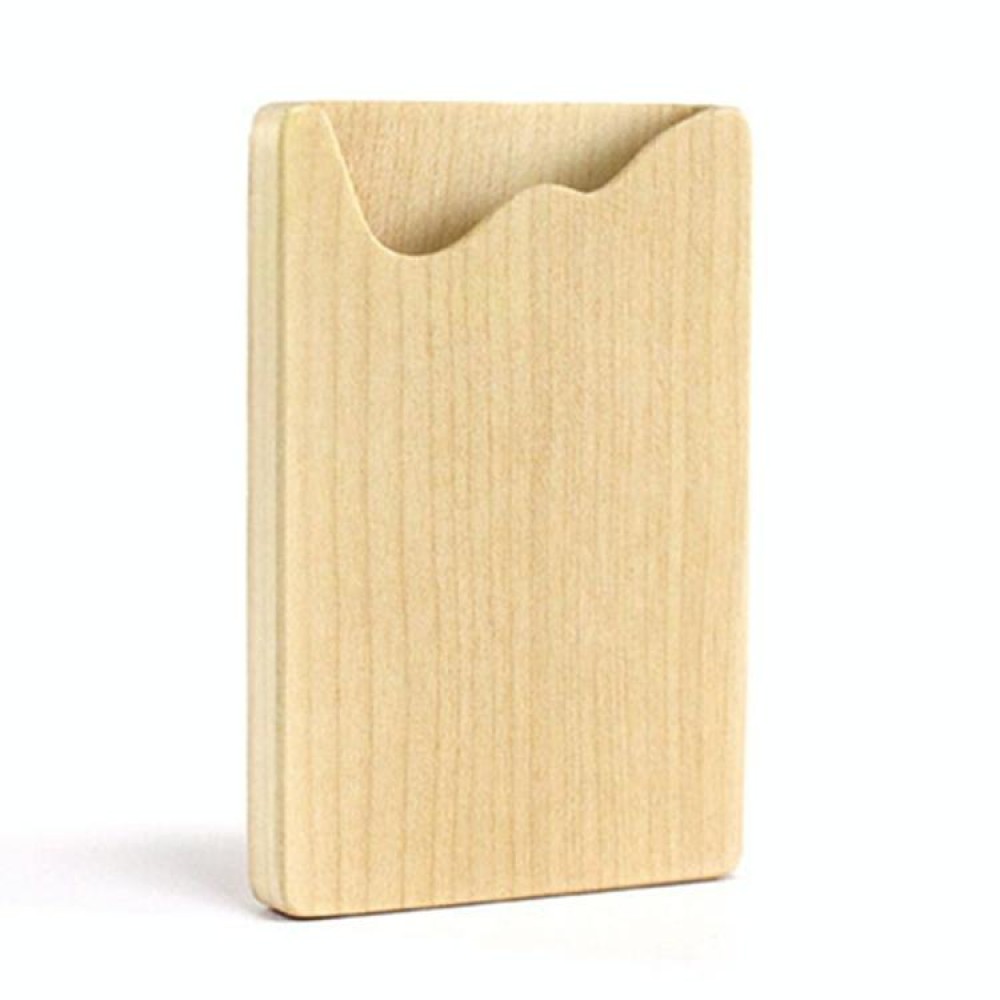 Business Wooden Maple Wave Opening Card Holder Credit Card ID Case Holder