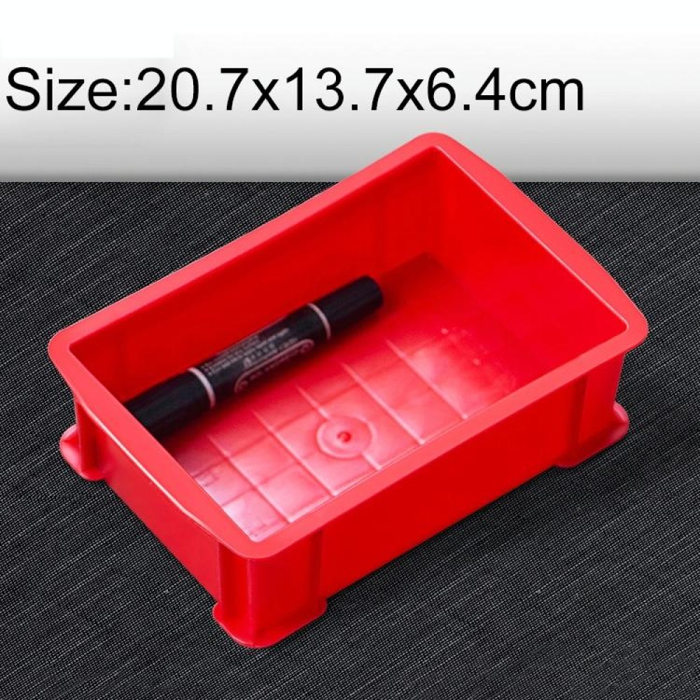 Thick Multi-function Material Box Brand New Flat Plastic Parts Box Tool Box, Size: 20.7cm x 13.7cm x 6.4cm(Red)