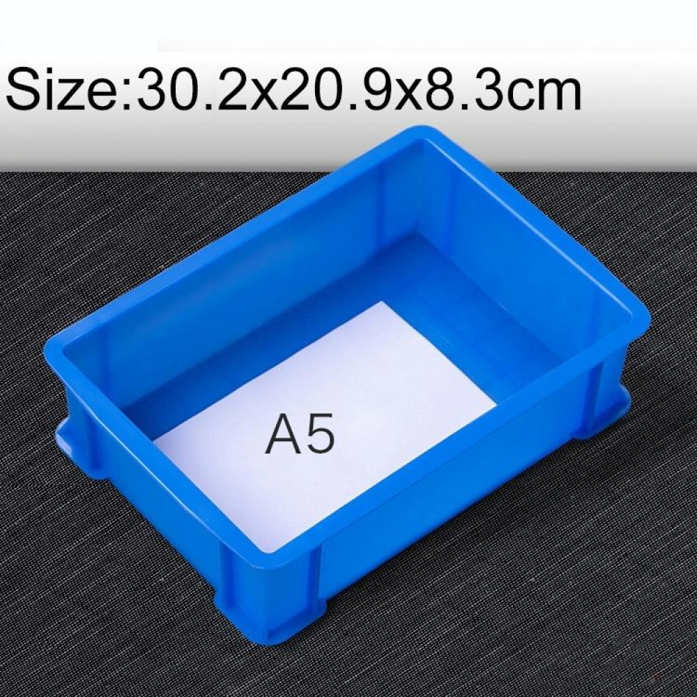 Thick Multi-function Material Box Brand New Flat Plastic Parts Box Tool Box, Size: 30.2cm x 20.9cm x 8.3cm(Blue)