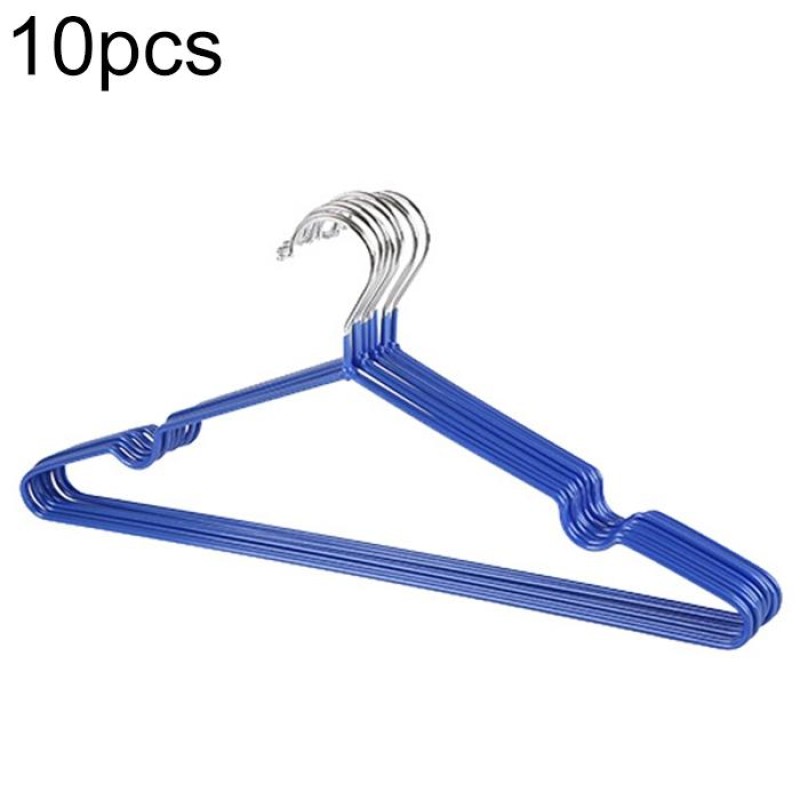10 PCS Household Stainless Steel PVC Coating Anti-skid Traceless Clothes Drying Rack (Blue)