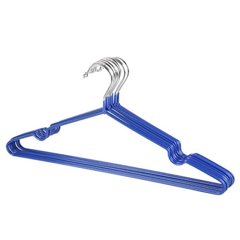 10 PCS Household Stainless Steel PVC Coating Anti-skid Traceless Clothes Drying Rack (Blue)