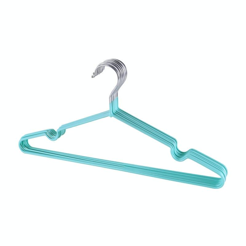 10 PCS Household Stainless Steel PVC Coating Anti-skid Traceless Clothes Drying Rack (Mint Green)