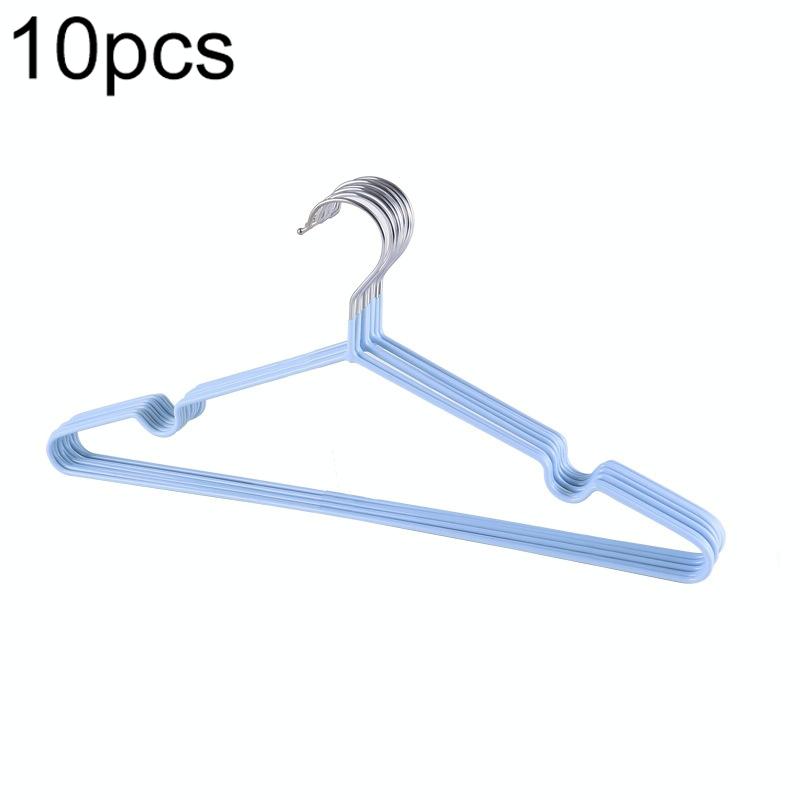 10 PCS Household Stainless Steel PVC Coating Anti-skid Traceless Clothes Drying Rack (Baby Blue)
