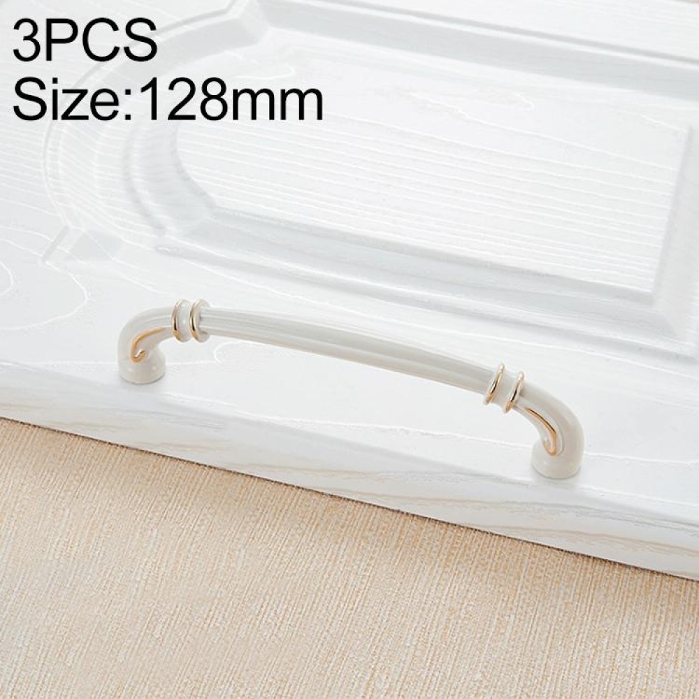 3 PCS 6569_128 Ivory Cabinet Wardrobe Handle