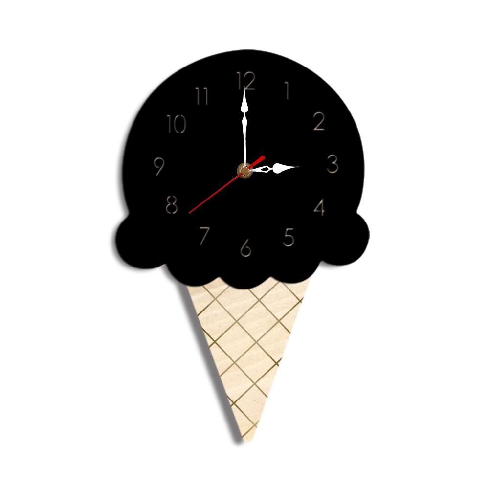 Ice Cream Styling Decorative Wall Clock (Black)