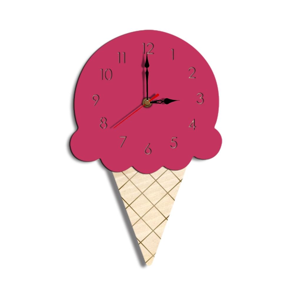 Ice Cream Styling Decorative Wall Clock (Pink)