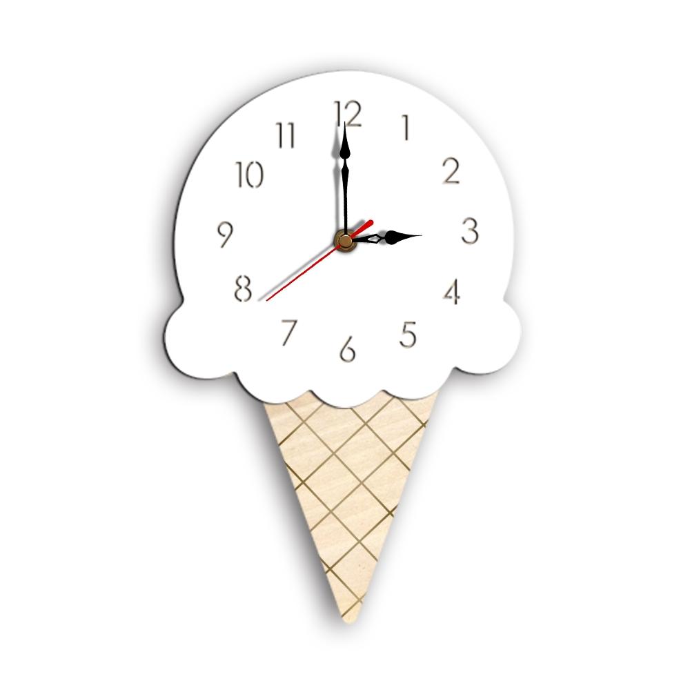 Ice Cream Styling Decorative Wall Clock (White)
