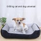 Dog Bone Pattern Big Soft Warm Kennel Pet Dog Cat Mat Blanket, with Rattan Mat & Blanket Size: S, 60×45×15cm (Black Red)