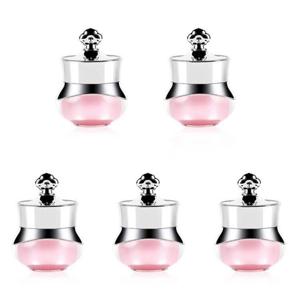 Acrylic Travel Containers with Hard Sealed Lids Suitable for Face Hand Body Cream, 5ml(Pink)