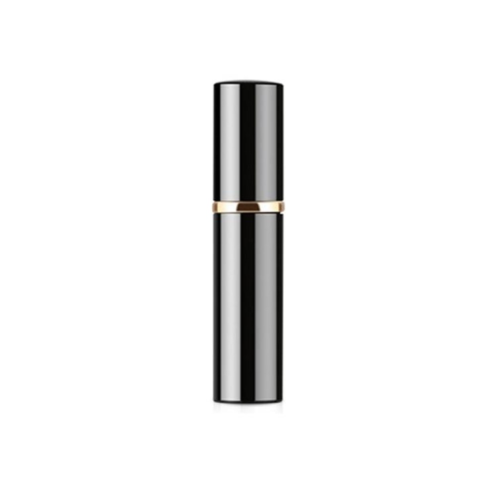 Portable Mini Refillable Glass Perfume Fine Mist Atomizers with Metallic Exterior, 5ml(Black)