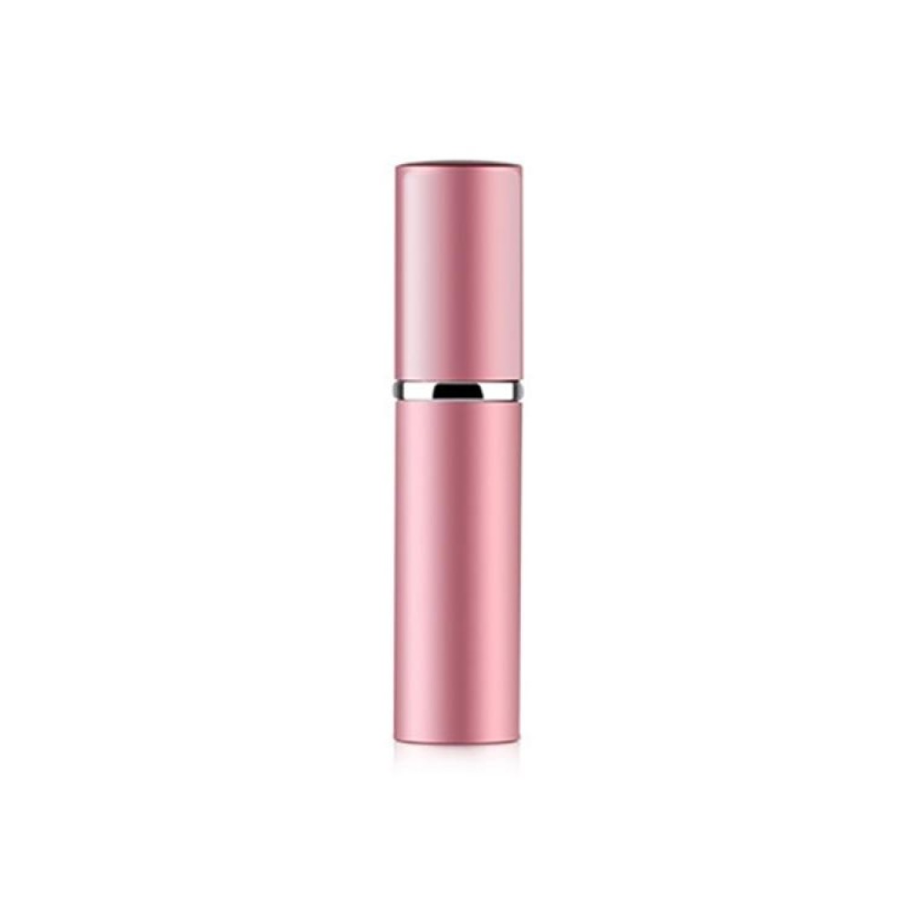 Portable Mini Refillable Glass Perfume Fine Mist Atomizers with Metallic Exterior, 5ml(Pink)