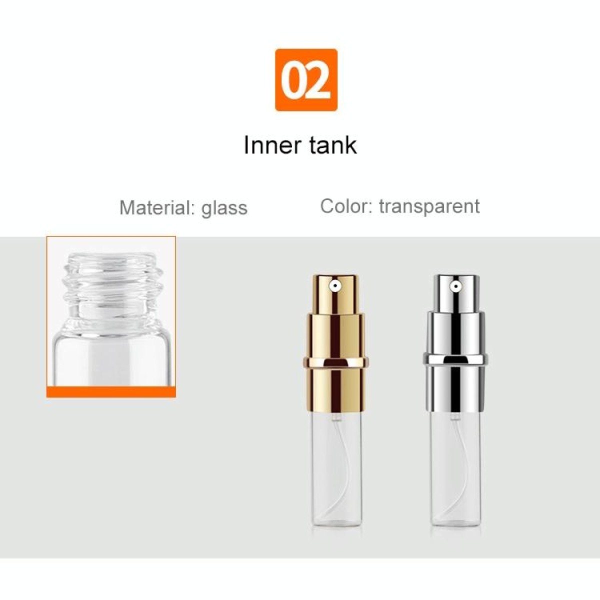 Portable Mini Refillable Glass Perfume Fine Mist Atomizers with Metallic Exterior, 5ml (Silver)