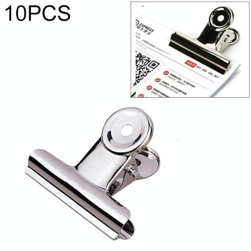 10pcs 63mm Silver Metal Stainless Steel Round Clip Notes Letter Paper Clip Office Bind Clip