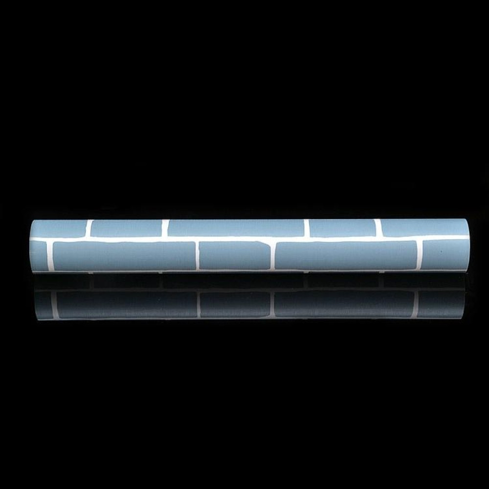 Creative PVC Autohesion Brick Decoration Wallpaper Stickers Bedroom Living Room Wall Waterproof Wallpaper Roll, Size: 45 x 1000cm(Blue)